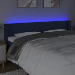 kék szövet LED-es fejtámla 163 x 16 x 78/88 cm