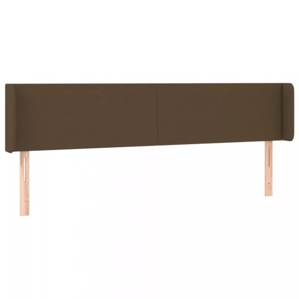 sötétbarna szövet LED-es fejtámla 183 x 16 x 78/88 cm