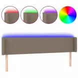 tópszínű szövet LED-es fejtámla 183 x 16 x 78/88 cm