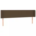sötétbarna szövet LED-es fejtámla 203 x 16 x 78/88 cm
