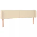 krémszínű szövet LED-es fejtámla 203 x 16 x 78/88 cm