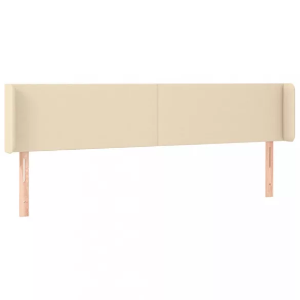 krémszínű szövet LED-es fejtámla 203 x 16 x 78/88 cm