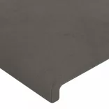 sötétszürke bársony LED-es fejtámla 93 x 16 x 78/88 cm