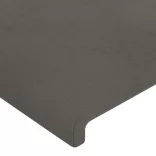 sötétszürke bársony LED-es fejtámla 103 x 16 x 78/88 cm