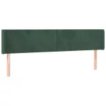 sötétzöld bársony LED-es fejtámla 183 x 16 x 78/88 cm