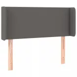 szürke műbőr LED-es fejtámla 83x16x78/88 cm