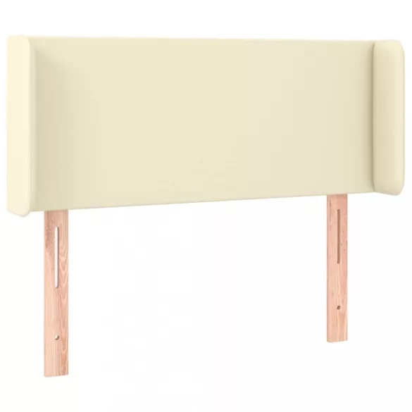 krémszínű műbőr LED-es fejtámla 103 x 16 x 78/88 cm