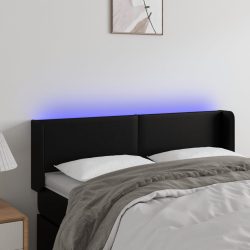 fekete műbőr LED-es fejtámla 147 x 16 x 78/88 cm