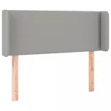 világosszürke szövet LED-es fejtámla 83 x 16 x 78/88 cm