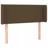 sötétbarna szövet LED-es fejtámla 103 x 16 x 78/88 cm
