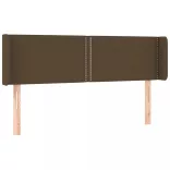 sötétbarna szövet LED-es fejtámla 147 x 16 x 78/88 cm