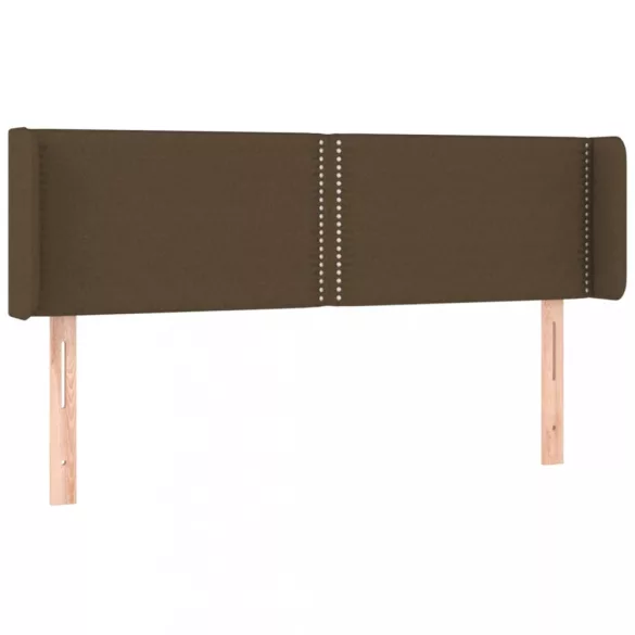 sötétbarna szövet LED-es fejtámla 147 x 16 x 78/88 cm