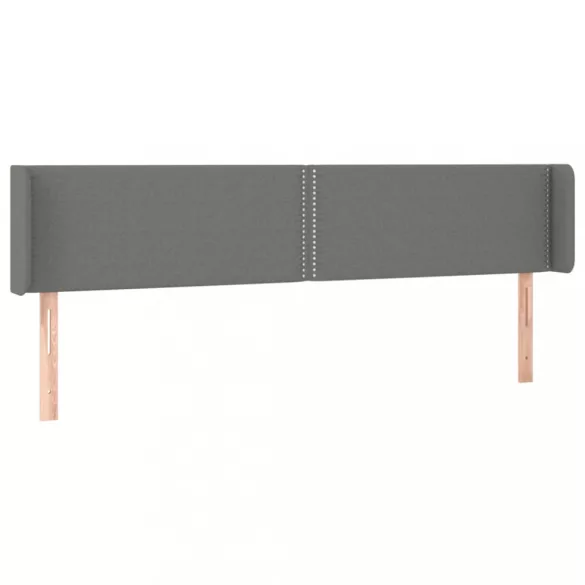 sötétszürke szövet LED-es fejtámla 183 x 16 x 78/88 cm