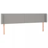 világosszürke szövet LED-es fejtámla 203 x 16 x 78/88 cm