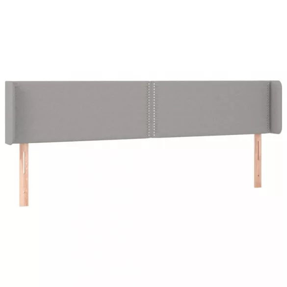 világosszürke szövet LED-es fejtámla 203 x 16 x 78/88 cm