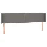 sötétszürke szövet LED-es fejtámla 203 x 16 x 78/88 cm