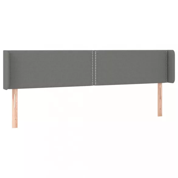 sötétszürke szövet LED-es fejtámla 203 x 16 x 78/88 cm