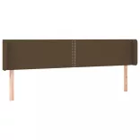 sötétbarna szövet LED-es fejtámla 203 x 16 x 78/88 cm