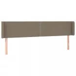 tópszínű szövet LED-es fejtámla 203 x 16 x 78/88 cm