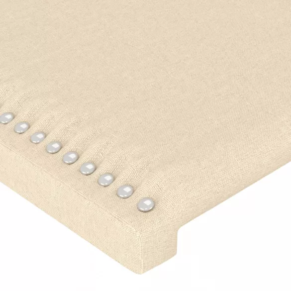 krémszínű szövet LED-es fejtámla 203 x 16 x 78/88 cm