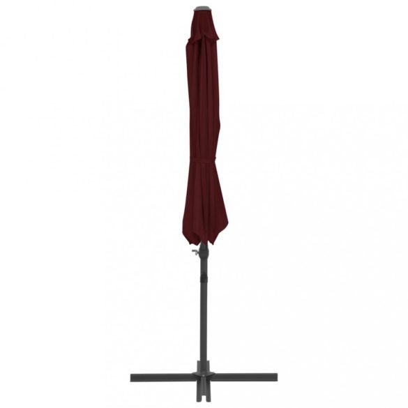 bordó konzolos napernyő acélrúddal 300 cm