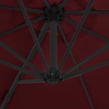 bordó konzolos napernyő acélrúddal 300 cm