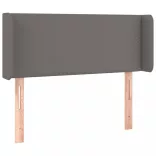 szürke műbőr LED-es fejtámla 83x16x78/88 cm