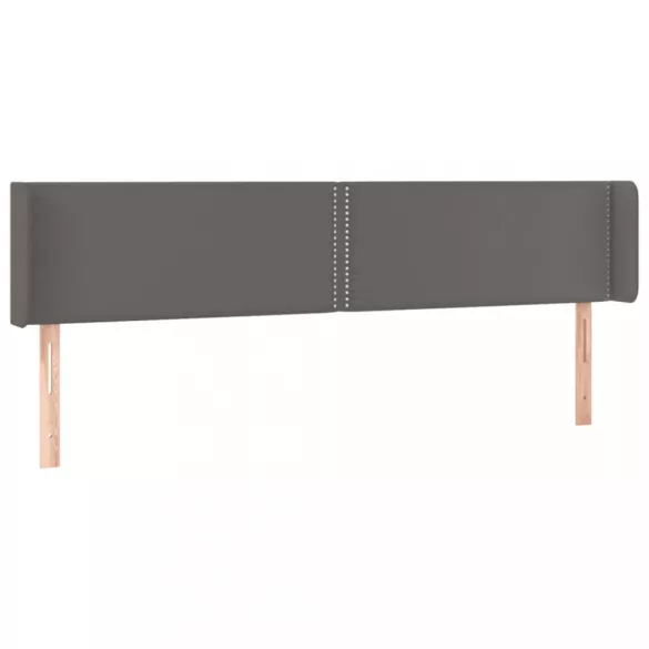 szürke műbőr LED-es fejtámla 183x16x78/88 cm