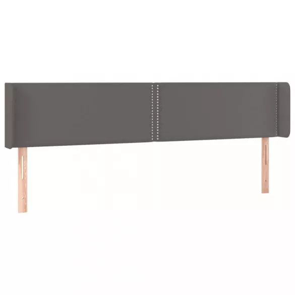 szürke bársony LED-es fejtámla 203x16x78/88 cm