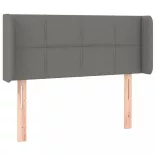 sötétszürke szövet LED-es fejtámla 83 x 16 x 78/88 cm