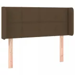 sötétbarna szövet LED-es fejtámla 83 x 16 x 78/88 cm