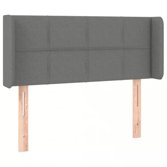 sötétszürke szövet LED-es fejtámla 93 x 16 x 78/88 cm