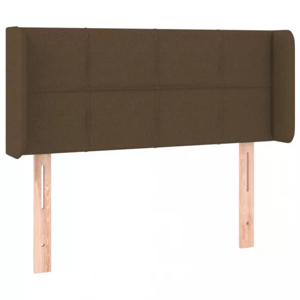 sötétbarna szövet LED-es fejtámla 93 x 16 x 78/88 cm