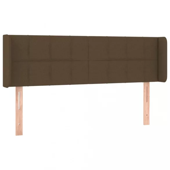 sötétbarna szövet LED-es fejtámla 147 x 16 x 78/88 cm