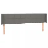 sötétszürke szövet LED-es fejtámla 183 x 16 x 78/88 cm