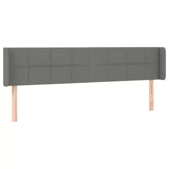 sötétszürke szövet LED-es fejtámla 183 x 16 x 78/88 cm