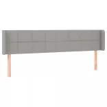 világosszürke szövet LED-es fejtámla 203 x 16 x 78/88 cm