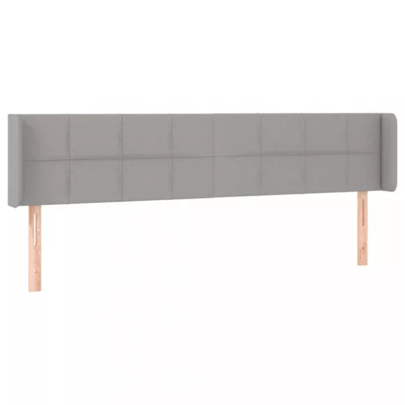 világosszürke szövet LED-es fejtámla 203 x 16 x 78/88 cm