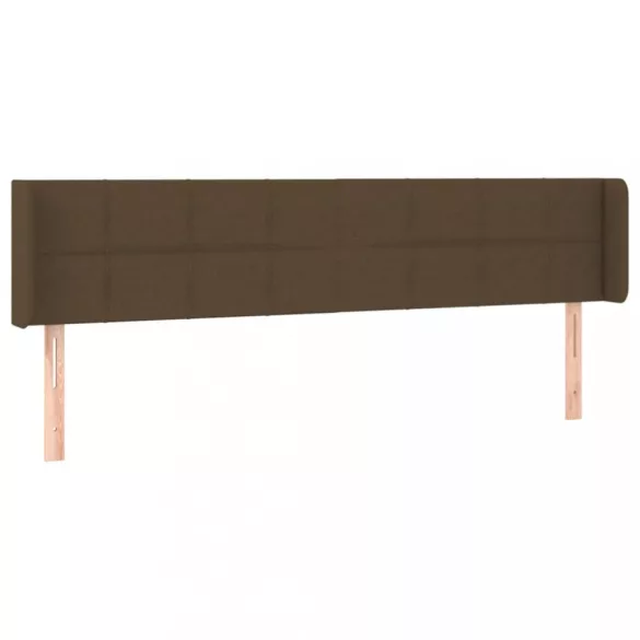 sötétbarna szövet LED-es fejtámla 203 x 16 x 78/88 cm