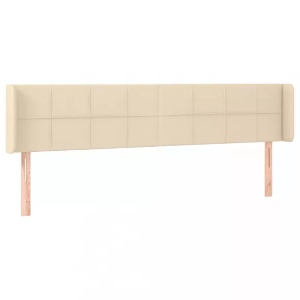 krémszínű szövet LED-es fejtámla 203 x 16 x 78/88 cm