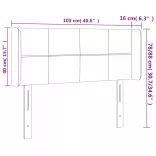 sötétkék bársony LED-es fejtámla 103 x 16 x 78/88 cm
