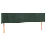 sötétzöld bársony LED-es fejtámla 183 x 16 x 78/88 cm