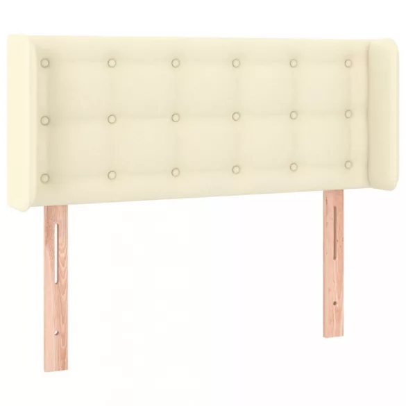 krémszínű műbőr LED-es fejtámla 83 x 16 x 78/88 cm