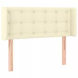 krémszínű műbőr LED-es fejtámla 103 x 16 x 78/88 cm
