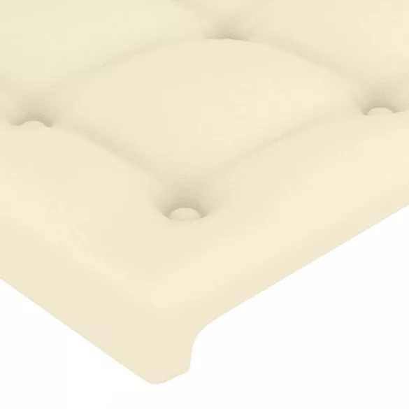 krémszínű műbőr LED-es fejtámla 103 x 16 x 78/88 cm