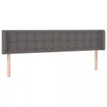 szürke műbőr LED-es fejtámla 163x16x78/88 cm