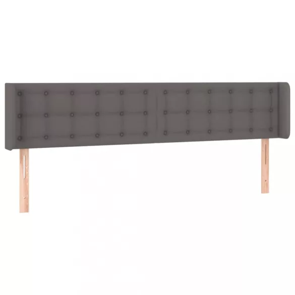 szürke műbőr LED-es fejtámla 163x16x78/88 cm