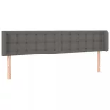 szürke bársony LED-es fejtámla 203x16x78/88 cm