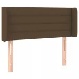 sötétbarna szövet LED-es fejtámla 83 x 16 x 78/88 cm