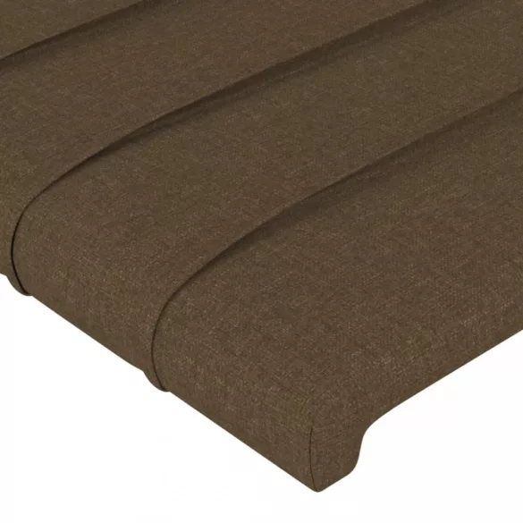 sötétbarna szövet LED-es fejtámla 83 x 16 x 78/88 cm
